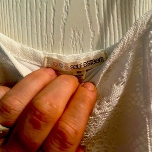 White self esteem shirt